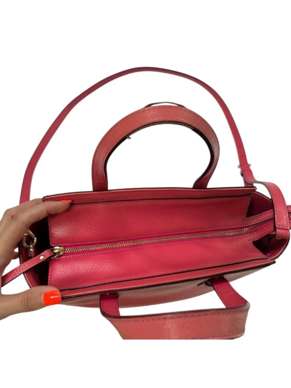 Kate Spade Grand Street Small Hayden Satchel Crossbody Radish Pink